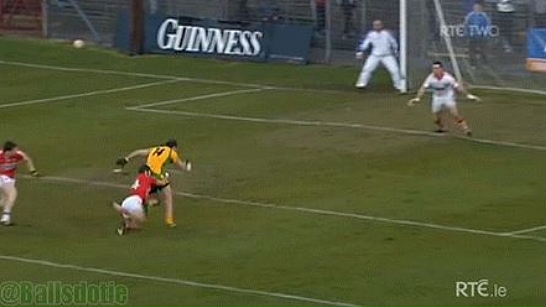 Eoin Cadogan's Ridiculously Cynical Rugby Tackle On Michael Murphy (GIF).