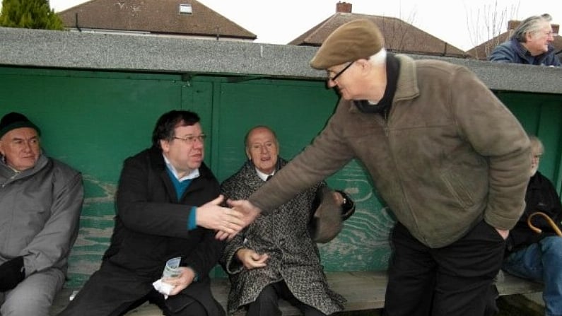 Brian Cowen Pictured At National Football League Game In London.