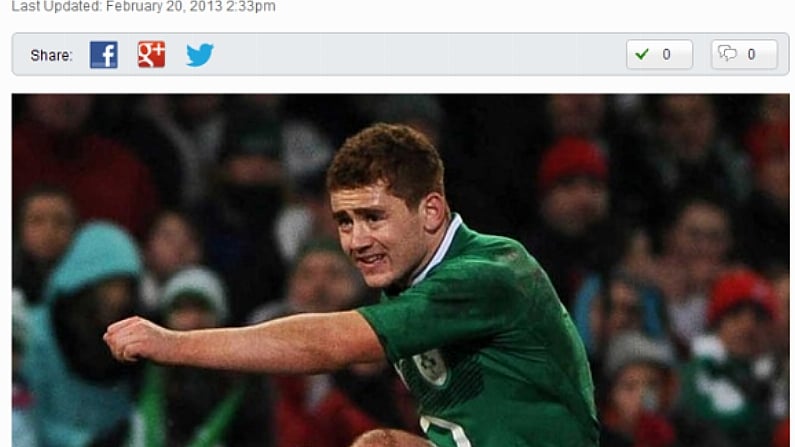 This Sky Sports Paddy Jackson/Ronan O'Gara Headline Is All Sorts Of Wrong.