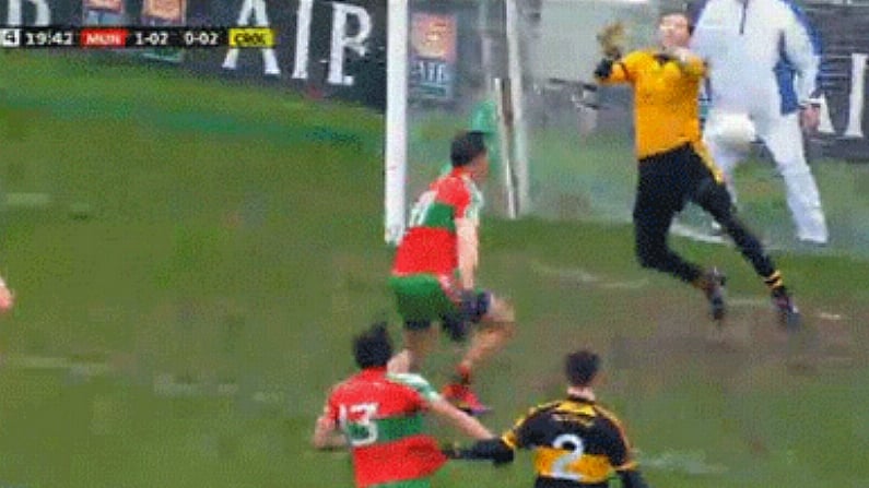 Brilliant Save By Dr. Crokes' Goalkeeper Against Ballymun Kickhams (GIF).