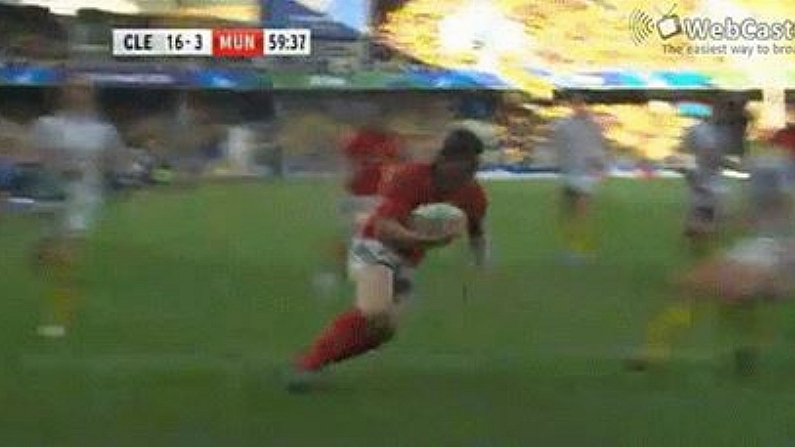 Munster Back In The Game Thanks To Denis Hurley Try Featuring Brilliant ROG Kick (GIF)