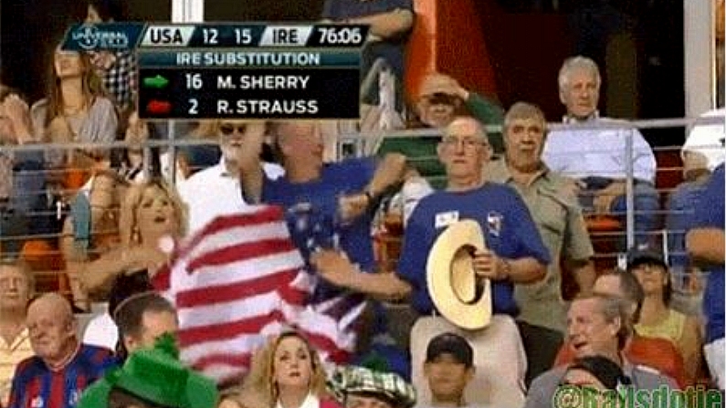 Only An American Would Dance Like This At A Rugby Match