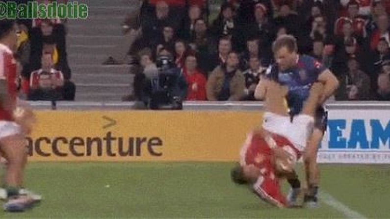 Melbourne Rebels Winger Get One Match Ban For Tackle On Simon Zebo (GIF)