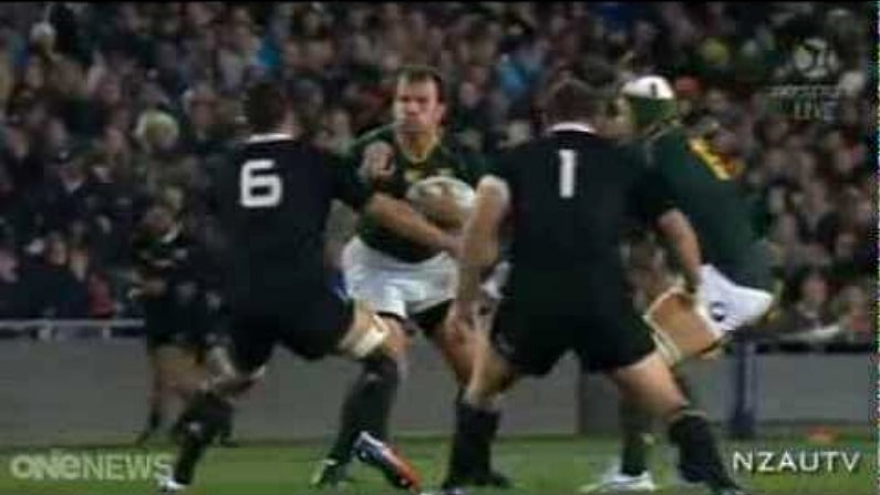 Video: Bismarck du Plessis Wipes Out Dan Carter