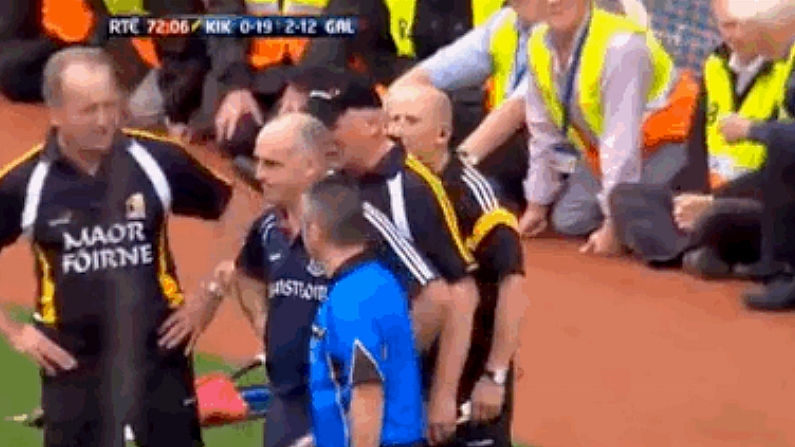 GIF: Brian Cody stalks Anthony Cunningham.