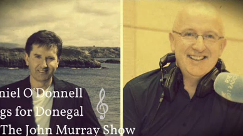 Daniel O'Donnell sings his Donegal football song on Radio 1.