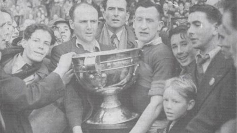 Mayo's 1951 All-Ireland winning captain lifted Sam Maguire with a cigarette in his hand.