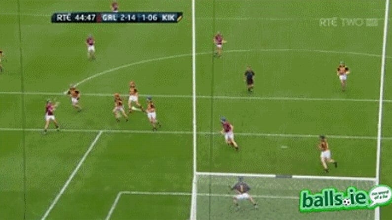 Top 10 GAA GIFs of the summer: No.5 - David Burke's fall away point in the Leinster Hurling Final.