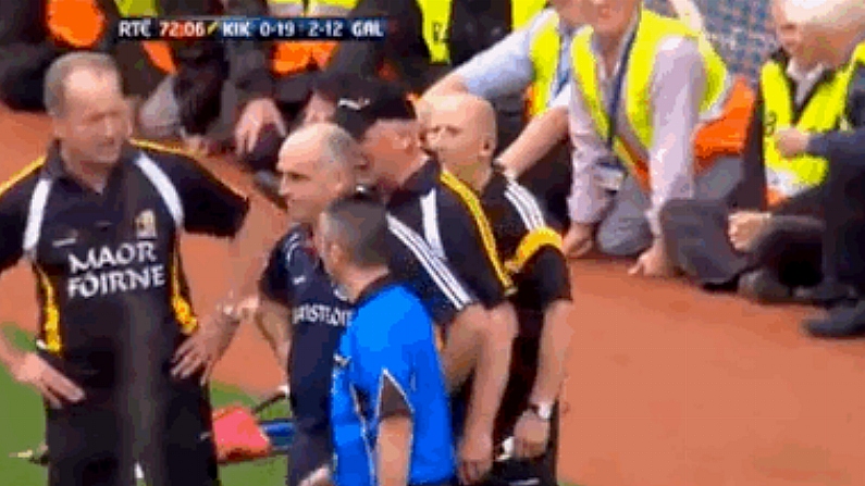 Top 10 GAA GIFs of the summer: No.3 Brian Cody stalks Anthony Cunningham.