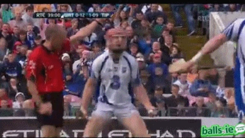 Top 10 GAA GIFs of the Summer: No.10 - John Mullane celebrates a winning free.