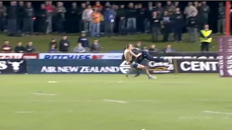 Rugby Streaker Gets Smashed