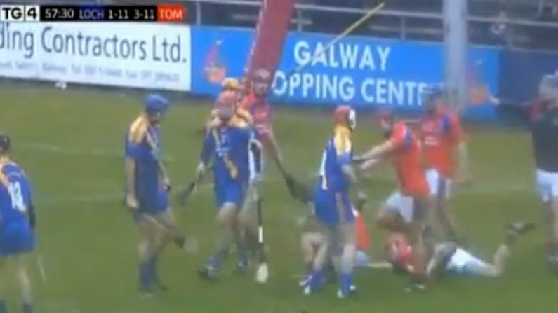 Loughrea's Johnny Maher went on the rampage in the Galway Hurling Final.