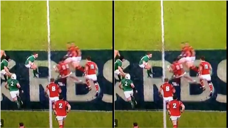 Watch: Replays Show Forward Pass In Opening Wales Try