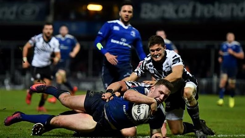 WATCH: Silky Leinster Hands Set Up Lovely Score As Rory O'Loughlin Completes Hat-trick In RDS