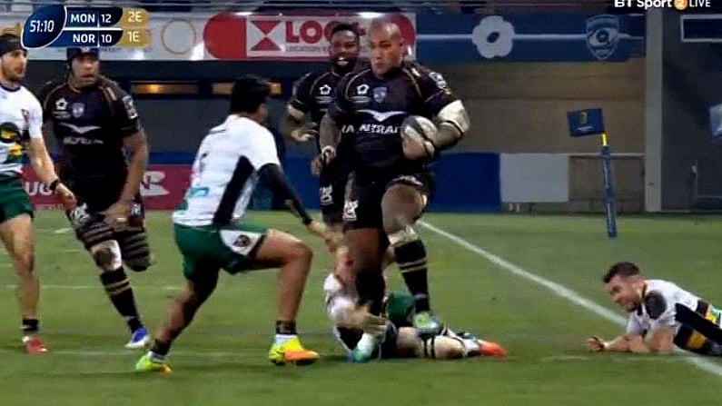 Giant Fijian Nemani Nadolo Goes Full Lomu With Try Against Northampton