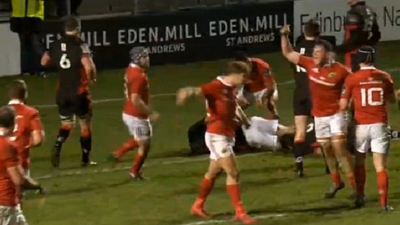 Watch: Tyler Bleyendaal's Magic Hands Produce Decisive Score For Munster In Edinburgh