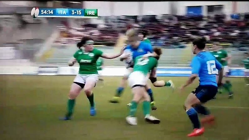 Watch: Ireland Centre Jenny Murphy Lands Bone-Crunching Tackle Against Italy