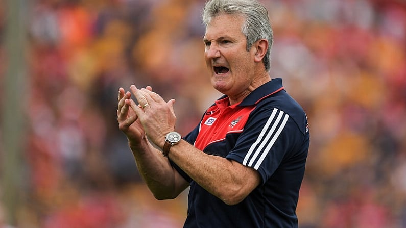 9 July 2017; Cork manager Kieran Kingston before the Munster GAA Hurling Senior Championship Final match between Clare and Cork at Semple Stadium in Thurles, Co Tipperary. Photo by Brendan Moran/Sportsfile