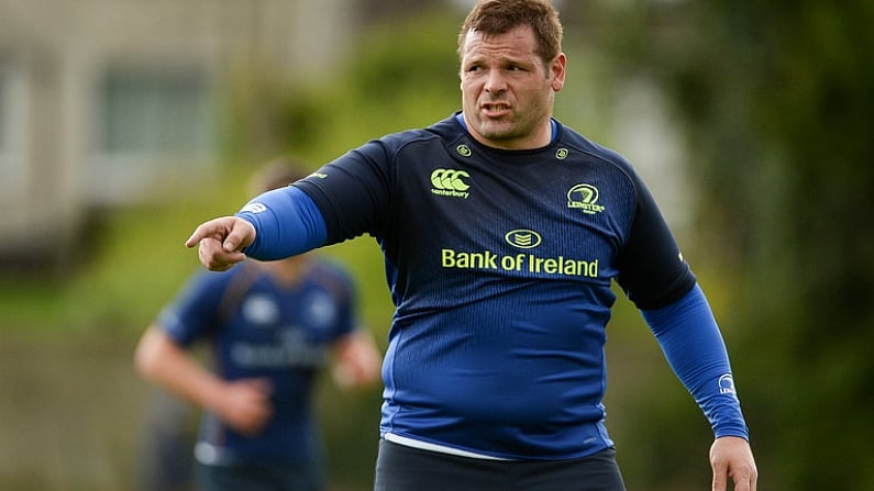 3 April 2017; Mike Ross of Leinster during squad training at Rosemount in Belfield, UCD, Dublin. Photo by Piaras O Midheach/Sportsfile