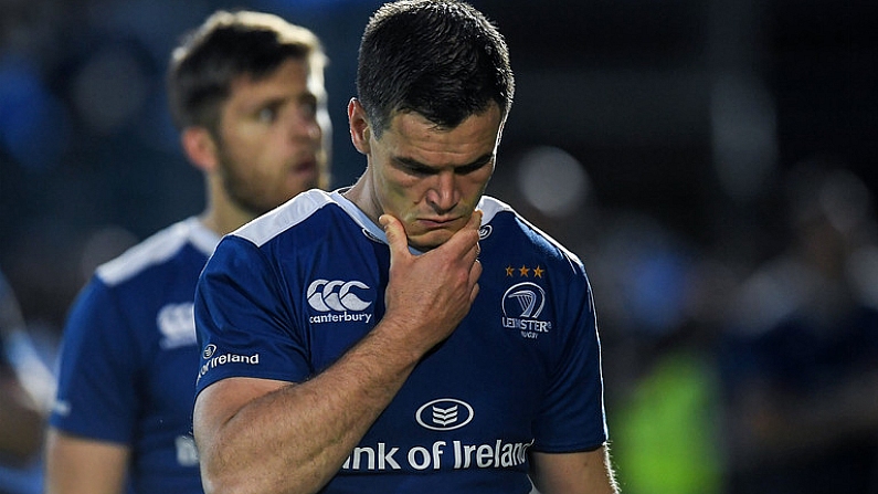 19 May 2017; Jonathon Sexton of Leinster after the Guinness PRO12 Semi-Final match between Leinster and Scarlets at the RDS Arena in Dublin. Photo by Brendan Moran / Sportsfile.