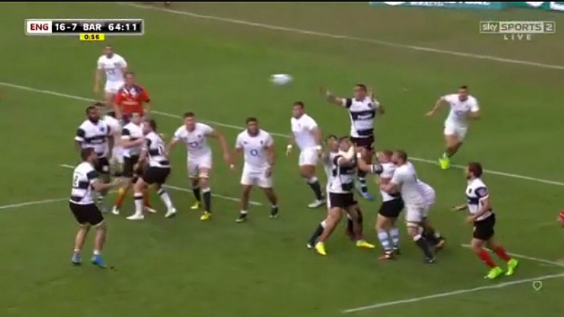 Watch: Ian Madigan Lifting In A Line-Out Is All That's Right With The Barbarians