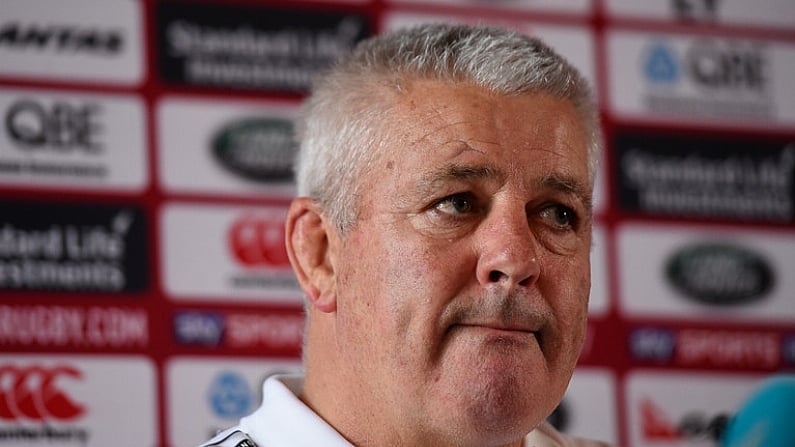 22 May 2017; British and Irish Lions head coach Warren Gatland during a press conference at Carton House in Maynooth, Co Kildare. Photo by Ramsey Cardy/Sportsfile