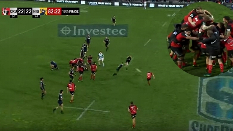 Watch: Crusaders Youngster Lands Ridiculous Drop Goal To Claim Dramatic Win