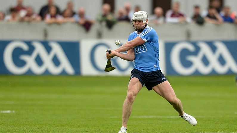 28 May 2017; Liam Rushe of Dublin during the Leinster GAA Hurling Senior Championship Quarter-Final match between Galway and Dublin at O'Connor Park, in Tullamore, Co. Offaly.  Photo by Piaras O Midheach/Sportsfile