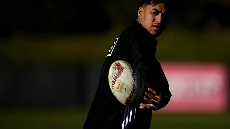 15 June 2017; Rieko Ioane during a Maori All Blacks training session at Puketawhero Park in Rotorua, New Zealand. Photo by Stephen McCarthy/Sportsfile