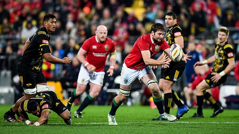 27 June 2017; Iain Henderson of the British & Irish Lions during the match between Hurricanes and the British & Irish Lions at Westpac Stadium in Wellington, New Zealand. Photo by Stephen McCarthy/Sportsfile