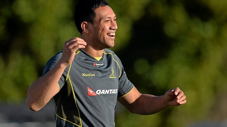 12 November 2013; Australia's Christian Lealiifano during squad training ahead of their Guinness Series International match against Ireland on Saturday. Australia Rugby Squad Training, Wanderers RFC, Ballsbridge, Dublin. Picture credit: Ramsey Cardy / SPORTSFILE