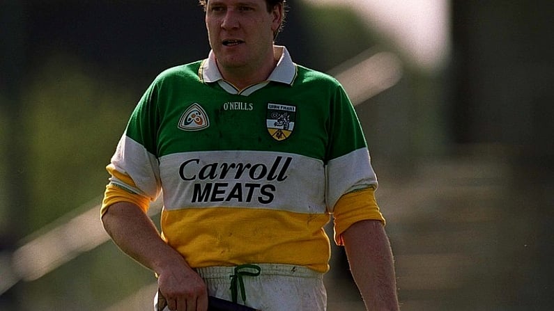 10 April 1999; Daithi Regan, Offaly. Hurling. Picture credit; Ray McManus/SPORTSFILE