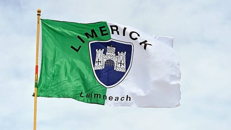 26 May 2012; A general view of a Limerick flag fluttering in the breeze before the game. 2012 TG4/O'Neills Ladies All-Star Tour Exhibition Game, 2010 All Stars v 2011 All Stars, Centennial Park, Toronto, Canada. Picture credit: Brendan Moran / SPORTSFILE