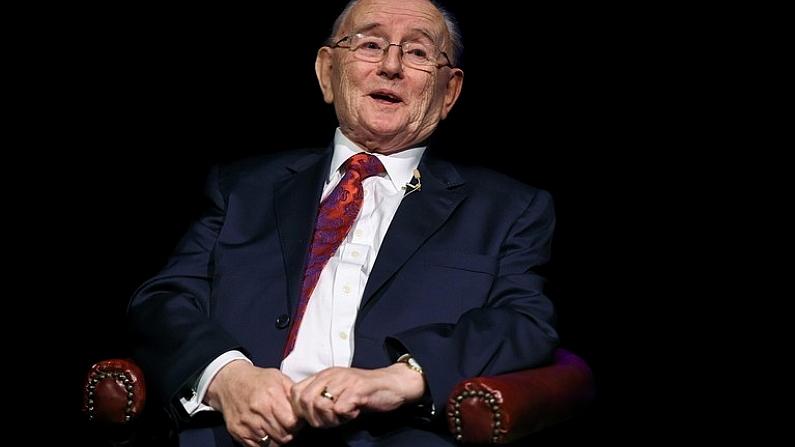 21 January 2016. Jimmy Magee on stage at Jimmy Magee's 'Around the World in 80 Years'. Ramor Theatre, Virginia, Co. Cavan. Picture credit: Ray McManus / SPORTSFILE