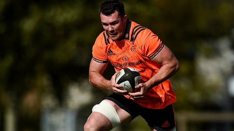 25 September 2017; Peter O'Mahony of Munster during Munster Rugby Squad Training at the University of Limerick in Limerick. Photo by Diarmuid Greene/Sportsfile