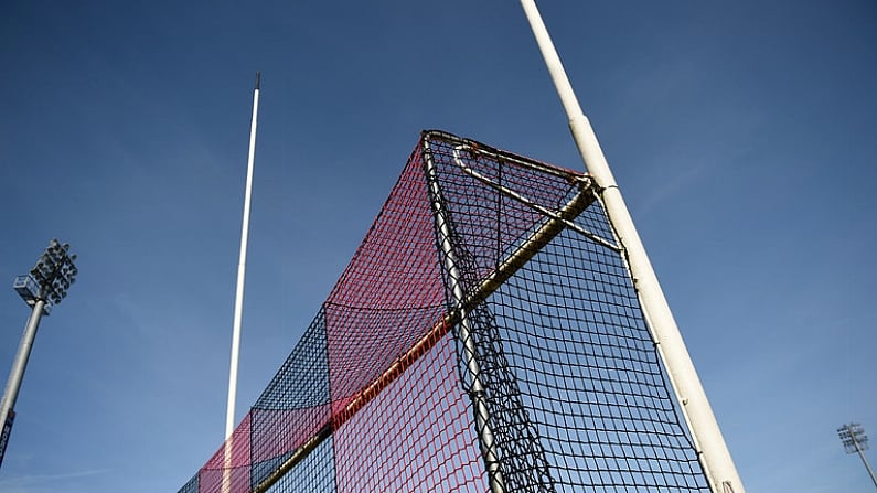 26 March 2017; A general view of the goalposts ahead of the Allianz Football League Division 2 Round 6 match between Down and Galway at Pairc Esler in Newry. Photo by David Fitzgerald/Sportsfile