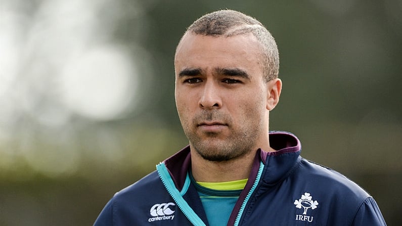 8 March 2017; Simon Zebo of Ireland during squad training at Carton House in Maynooth, Co Kildare. Photo by Piaras O Midheach/Sportsfile