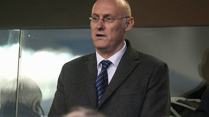 25 February 2017; President of the FFR Bernard Laporte prior to the RBS Six Nations Rugby Championship game between Ireland and France at the Aviva Stadium in Lansdowne Road, Dublin. Photo by Brendan Moran/Sportsfile