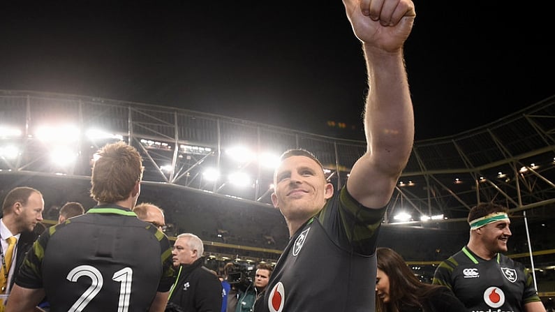 11 November 2017; Andrew Conway of Ireland after the Guinness Series International match between Ireland and South Africa at the Aviva Stadium in Dublin. Photo by Matt Browne/Sportsfile