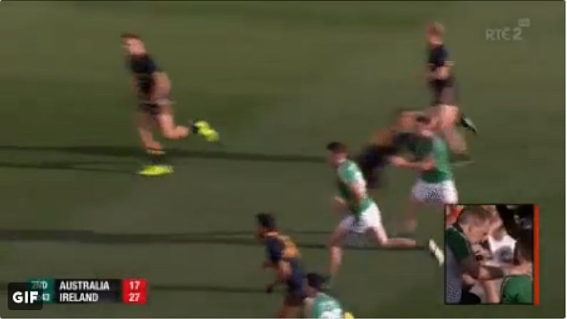 Watch: Chris Barrett Hit With Sickening, Late Hit By Aussie Joel Selwood