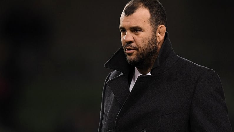 26 November 2016; Australia head coach Michael Cheika ahead of the Autumn International match between Ireland and Australia at the Aviva Stadium in Dublin. Photo by Brendan Moran/Sportsfile