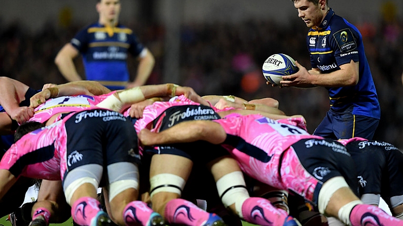 10 December 2017; Luke McGrath of Leinster during the European Rugby Champions Cup Pool 3 Round 3 match between Exeter Chiefs and Leinster at Sandy Park in Exeter, England. Photo by Brendan Moran/Sportsfile