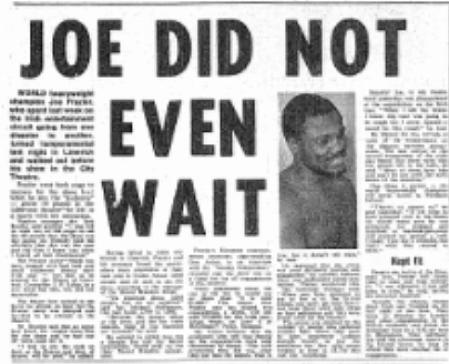 joe frazier in ireland