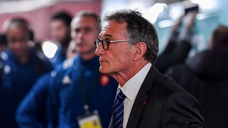 25 February 2017; France head coach Guy Noves arrives at the stadium prior to the RBS Six Nations Rugby Championship game between Ireland and France at the Aviva Stadium in Lansdowne Road, Dublin. Photo by Brendan Moran/Sportsfile