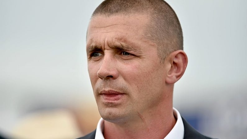 28 July 2014; Former munster rugby player Alan Quinlan, during the days races. Galway Racing Festival, Ballybrit, Co. Galway. Picture credit: Barry Cregg / SPORTSFILE