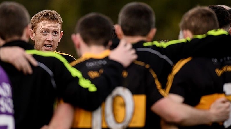 13 November 2016; Colm Cooper of Dr Crokes speaking in the team huddle after the AIB Munster GAA Football Senior Club Championship semi-final game between Dr. Crokes and Loughmore - Castleiney in Killarney Co Kerry. Photo by Diarmuid Greene/Sportsfile