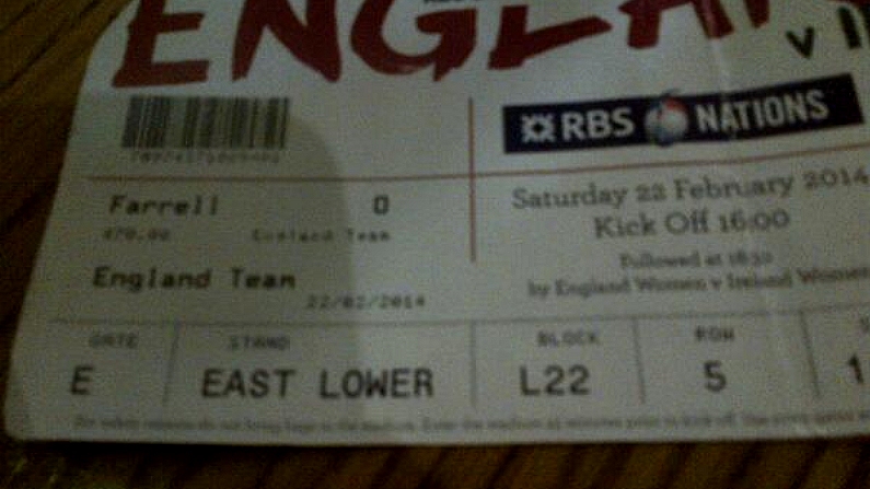 Ireland Fan Pays Seriously Over The Odds For Twickenham Ticket Originally Allocated To Owen Farrell