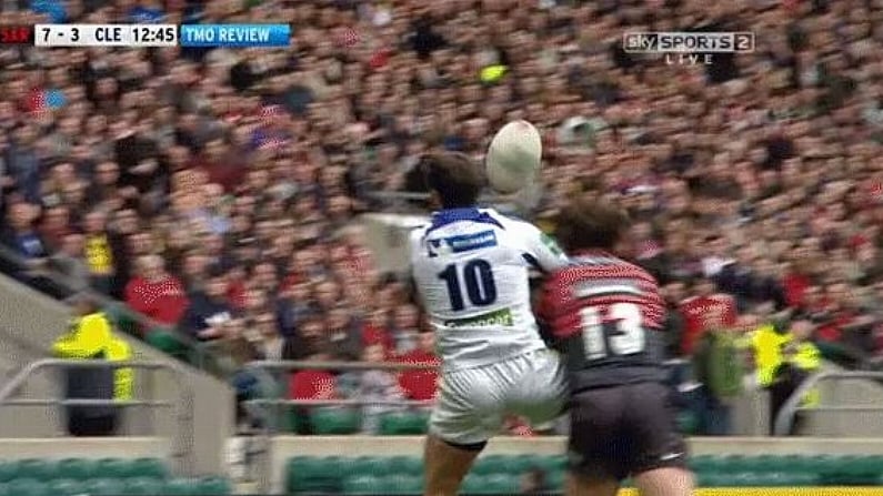 GIF: Nigel Owens Awards Saracens Controversial Penalty Try Against Clermont