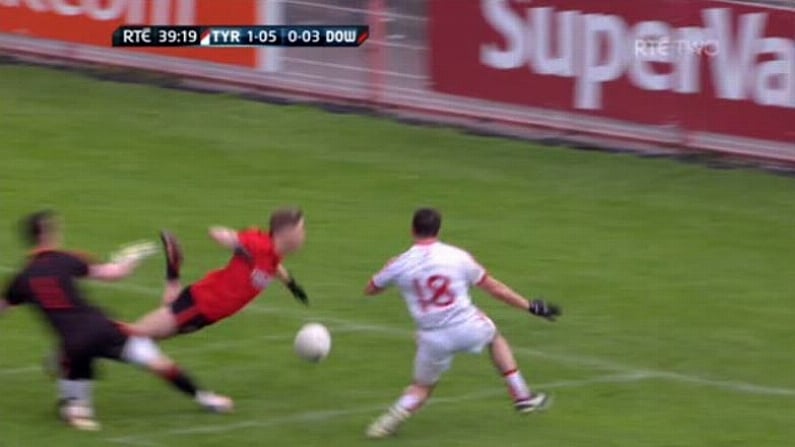 GIF: Tyrone Goalkeeper Niall Morgan Black Carded