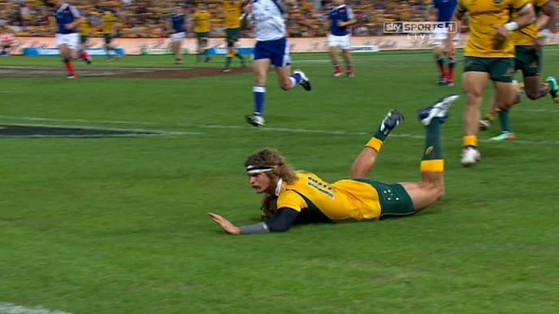 GIF: The Honey Badger Finishes Off Beautiful Australia Try Against France